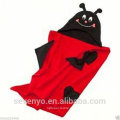 100% bamboo China factory baby hooded towel organic bamboo baby Hooded towel super fluffy premium baby bath towel--Ladybird